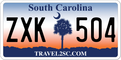 SC license plate ZXK504