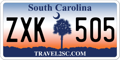 SC license plate ZXK505