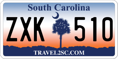 SC license plate ZXK510