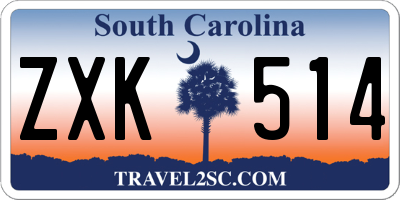 SC license plate ZXK514