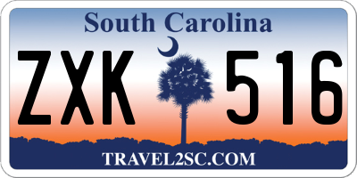 SC license plate ZXK516
