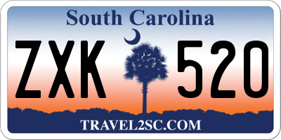 SC license plate ZXK520