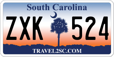 SC license plate ZXK524