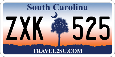 SC license plate ZXK525