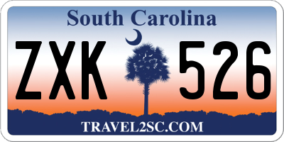 SC license plate ZXK526