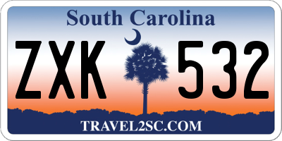 SC license plate ZXK532