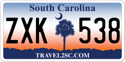 SC license plate ZXK538