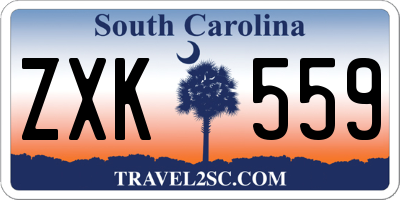 SC license plate ZXK559