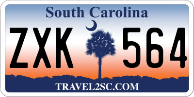 SC license plate ZXK564
