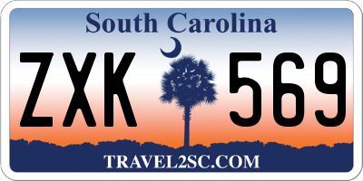 SC license plate ZXK569
