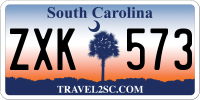 SC license plate ZXK573