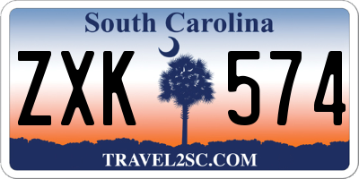SC license plate ZXK574