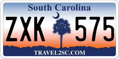 SC license plate ZXK575