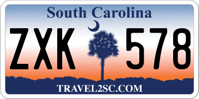 SC license plate ZXK578