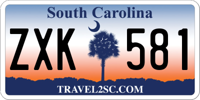 SC license plate ZXK581