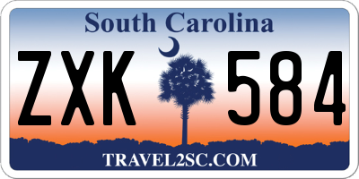 SC license plate ZXK584