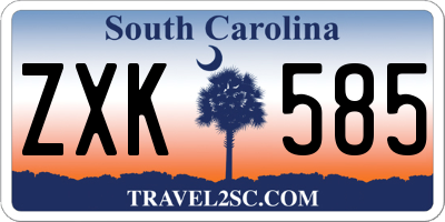SC license plate ZXK585