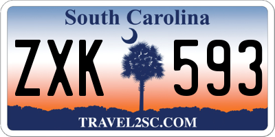 SC license plate ZXK593