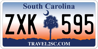 SC license plate ZXK595