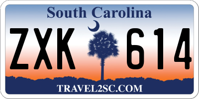 SC license plate ZXK614