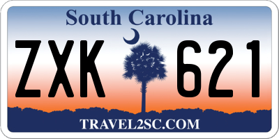 SC license plate ZXK621