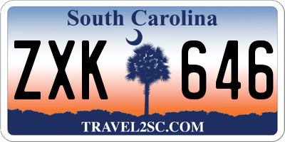 SC license plate ZXK646
