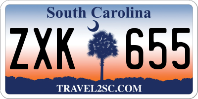 SC license plate ZXK655