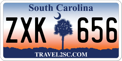 SC license plate ZXK656