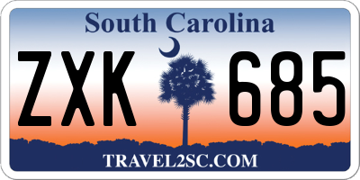 SC license plate ZXK685