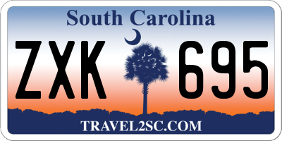 SC license plate ZXK695