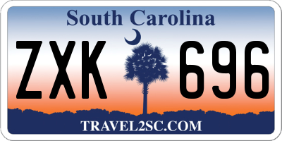 SC license plate ZXK696
