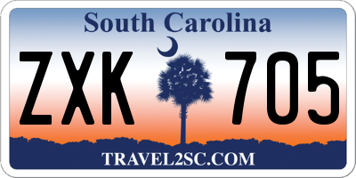SC license plate ZXK705