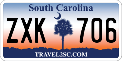 SC license plate ZXK706