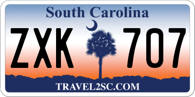 SC license plate ZXK707