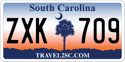SC license plate ZXK709