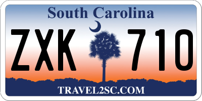 SC license plate ZXK710