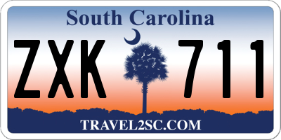 SC license plate ZXK711