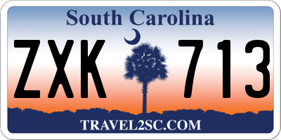 SC license plate ZXK713