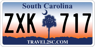 SC license plate ZXK717