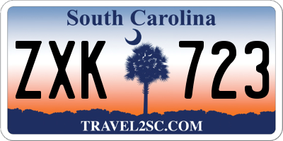 SC license plate ZXK723