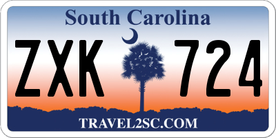 SC license plate ZXK724