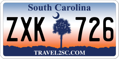 SC license plate ZXK726