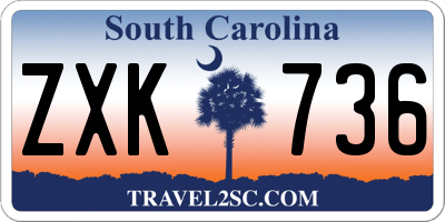 SC license plate ZXK736