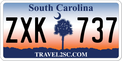 SC license plate ZXK737