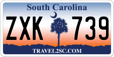SC license plate ZXK739