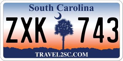 SC license plate ZXK743