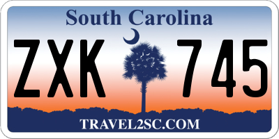 SC license plate ZXK745
