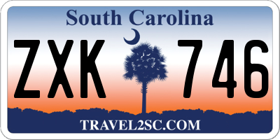 SC license plate ZXK746