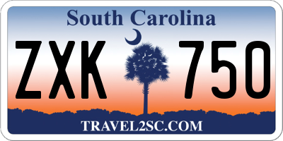SC license plate ZXK750