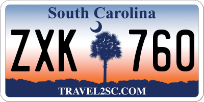 SC license plate ZXK760
